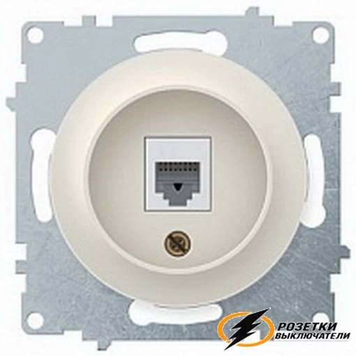 Розетка компьютерная rj45 cat 5e OneKey бежевая