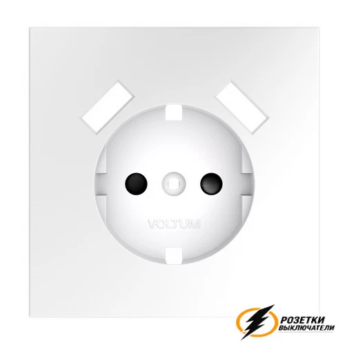 Накладка розетки зарядки тип А+А Voltum S70 белая матовая VLS000901