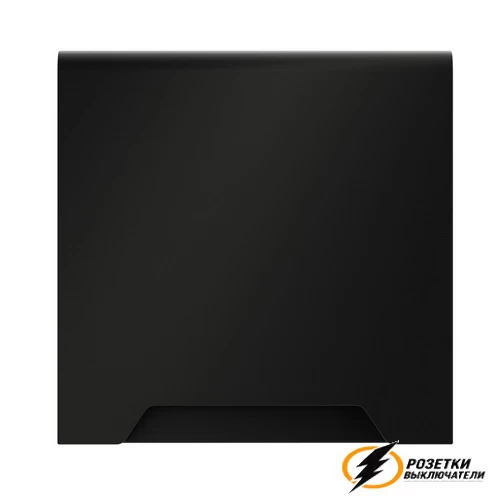 Накладка розетки с крышкой IP40 Voltum S70 черная VLS000807