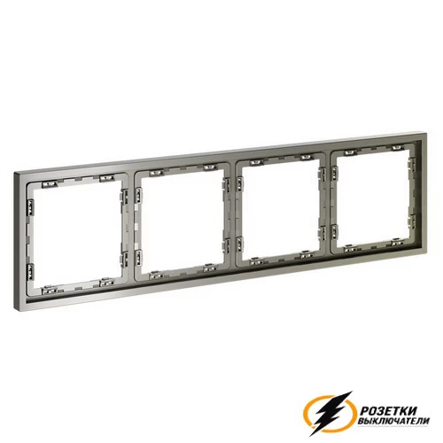 Рамка 4 местная Voltum S70 шелк VLS100403