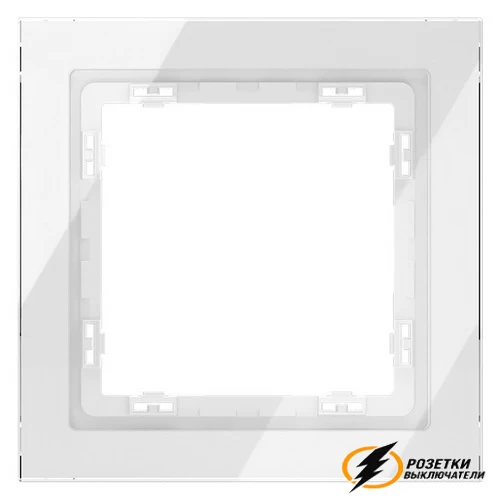 Рамка 1 местная стекло Voltum S70 белая глянцевая VLS110100