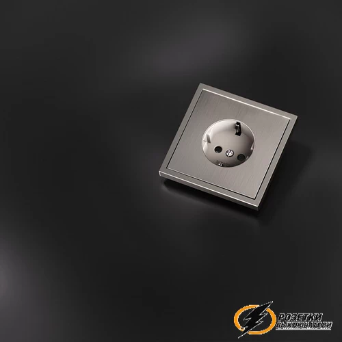 Накладка розетки со шторками Voltum S70 Metal никель VLSM000710