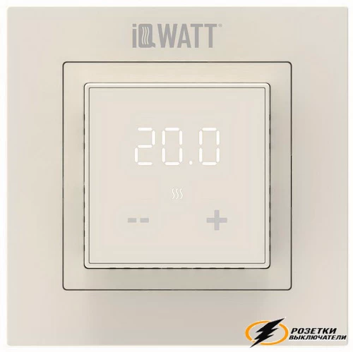 IQ Watt терморегулятор электронный бежевый