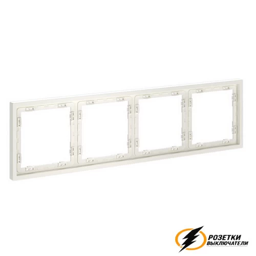 Рамка 4 местная Voltum S70 хлопок VLS100412