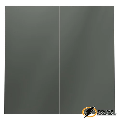 Накладка выключателя двухклавишного Voltum S70 титан VLS000305