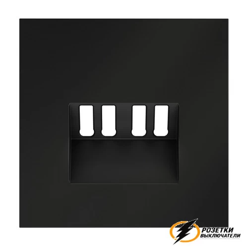Накладка аудио розетки Voltum S70 черная VLS001507