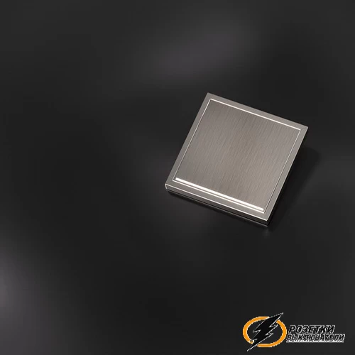 Накладка выключателя одноклавишного с подсветкой Voltum S70 Metal никель VLSM000210