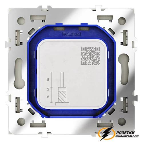 ТВ спутниковая розетка Voltum S70 сталь VLS060404