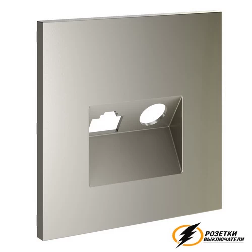 Накладка тв+интернет розетки Voltum S70 шелк VLS002703