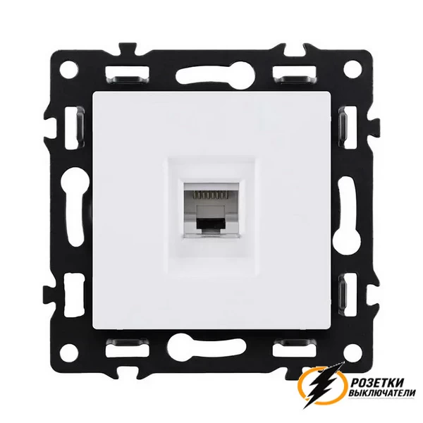 Розетка компьютерная rj45 cat 6 Brionilux G белая матовая