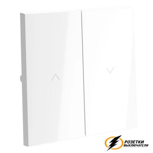 Накладка выключателя жалюзи Voltum S70 белая глянцевая VLS002500