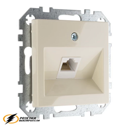 Розетка компьютерная rj45 cat 6 Liregus Epsilon-Retro бежевая