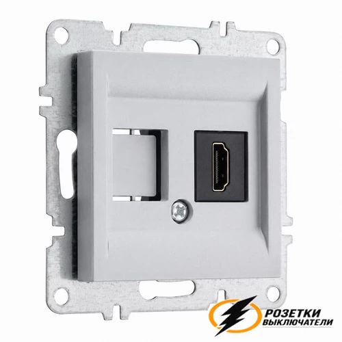 Розетка HDMI Arvia металлик
