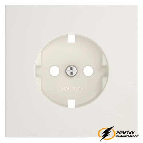 Накладка розетки с заземлением Voltum S70 хлопок VLS000612