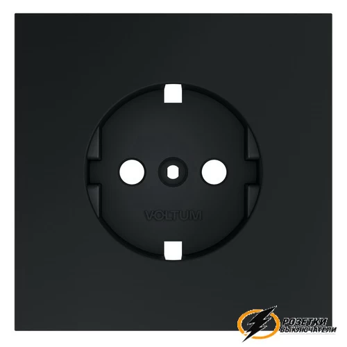 Накладка розетки с заземлением Voltum S70 графит VLS000606