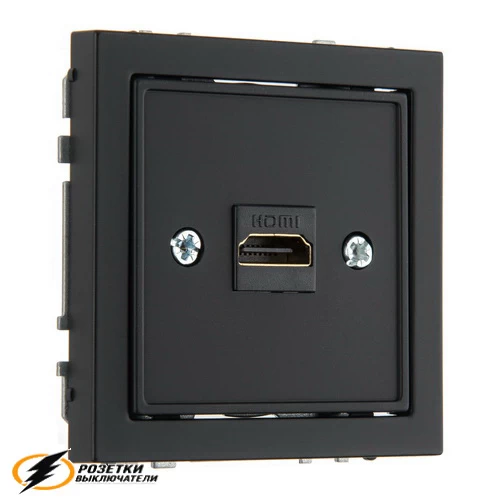 Розетка HDMI Liregus Modern черная