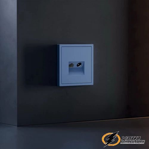 Накладка тв+интернет розетки Voltum S70 деним VLS002714