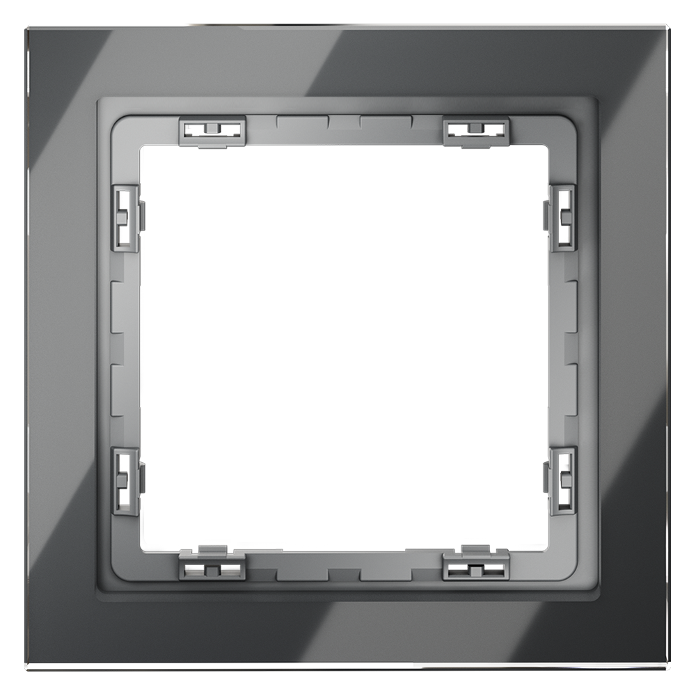 Рамка 1 местная стекло Voltum S70 графит VLS110106