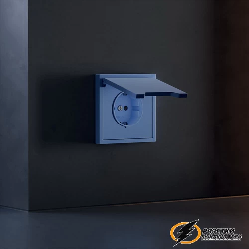 Накладка розетки с крышкой IP40 Voltum S70 деним VLS000814