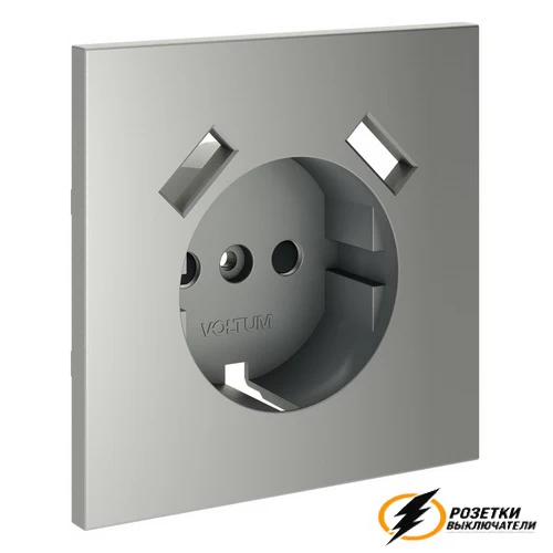 Накладка розетки зарядки тип А+А Voltum S70 сталь VLS000904