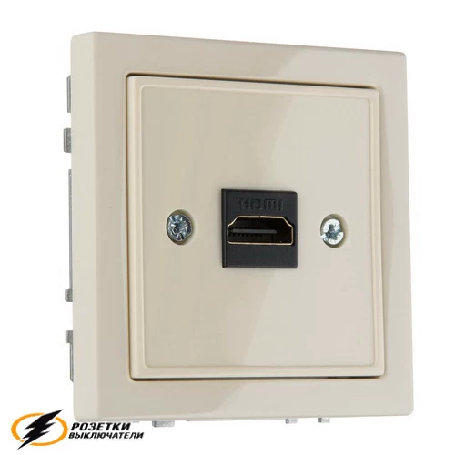 Розетка HDMI Liregus Modern бежевая