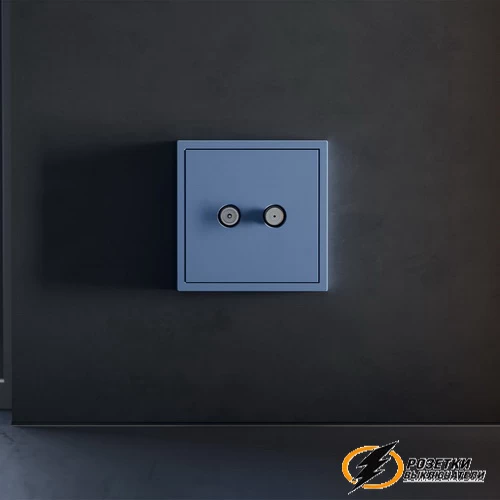 Накладка телевизионной розетки Voltum S70 деним VLS001614