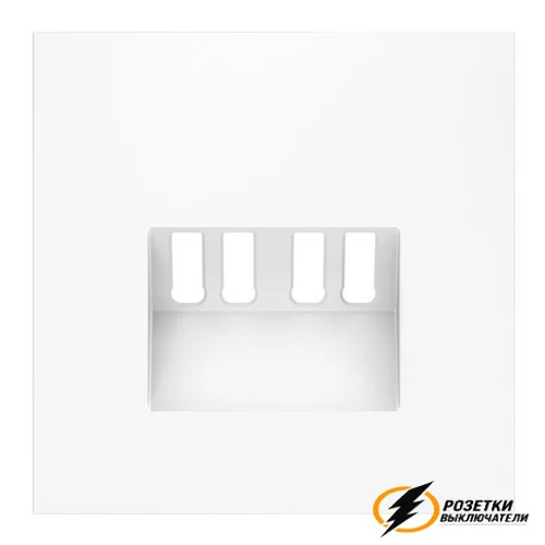 Накладка аудио розетки Voltum S70 белая матовая VLS001501