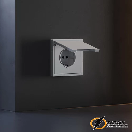 Накладка розетки с крышкой IP40 Voltum S70 серая VLS000815