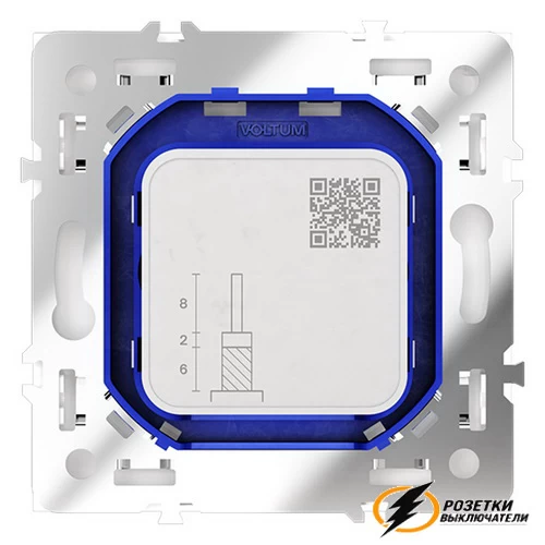ТВ спутниковая розетка Voltum S70 белая глянцевая VLS060400