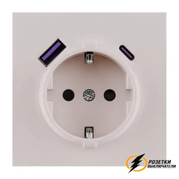 Накладка розетки USB A+C 20W Brionilux Z кашемир матовая
