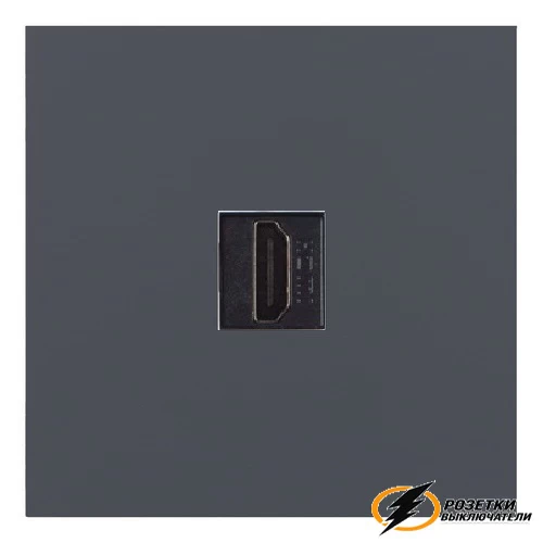 Розетка HDMI Rikett базальт