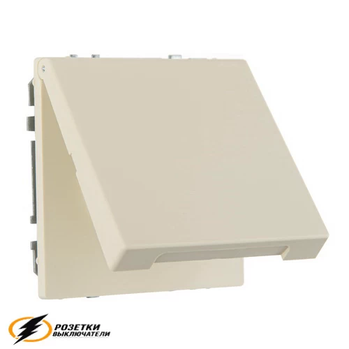 Розетка с крышкой ip44 16а 250в автозажимная Liregus Modern бежевая