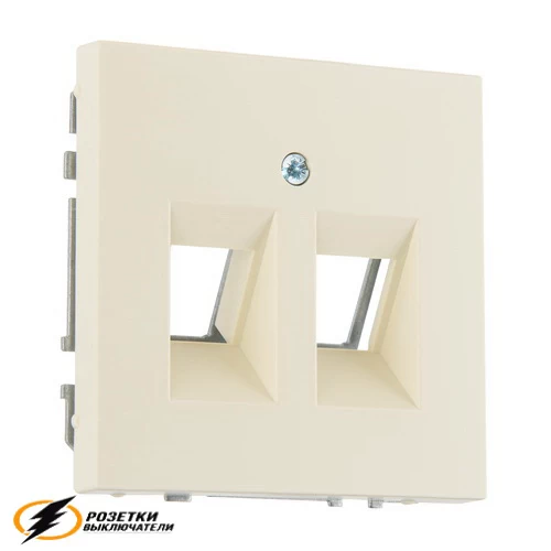 Накладка для HDMI, TV, RJ45 - 2 механизм Liregus Modern бежевая
