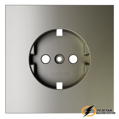 Накладка розетки с заземлением Voltum S70 шелк VLS000603
