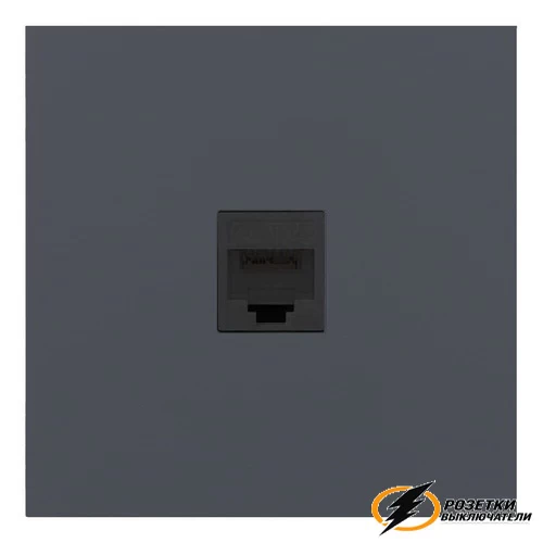 Розетка компьютерная rj45 cat 6e Rikett базальт