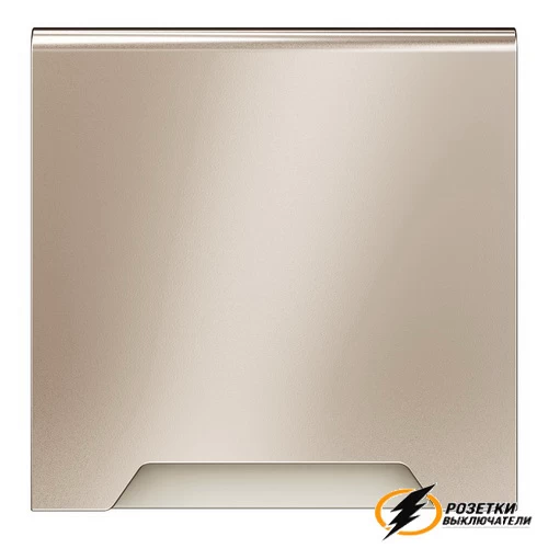 Накладка розетки с крышкой IP40 Voltum S70 Metal платина VLSM000809