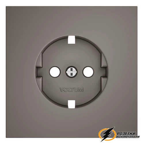 Накладка розетки с заземлением Voltum S70 капучино VLS000613