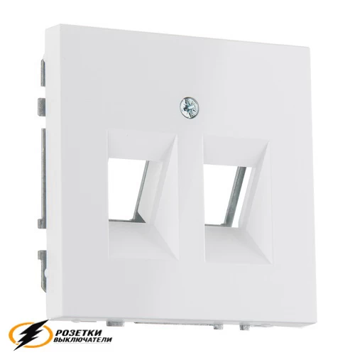 Накладка для HDMI, TV, RJ45 - 2 механизм Liregus Modern белая