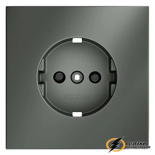 Накладка розетки со шторками Voltum S70 титан VLS000705