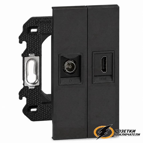 TV + HDMI розетка Living Now черная