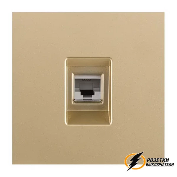 Накладка розетки телефонной rj11 Brionilux Z золото матовое