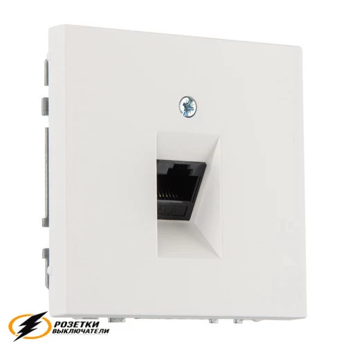 Розетка компьютерная rj45 cat 6 Liregus Modern молочная