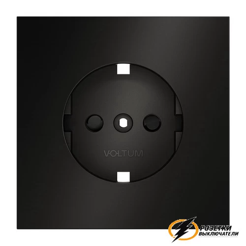 Накладка розетки со шторками Voltum S70 Metal антрацит VLSM000711