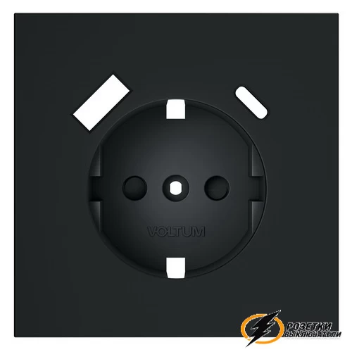 Накладка розетки зарядки тип А+C Voltum S70 графит VLS001006