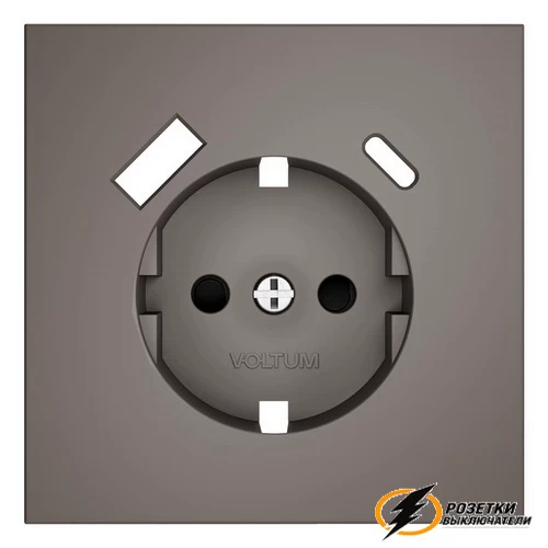 Накладка розетки зарядки тип А+C Voltum S70 капучино VLS001013