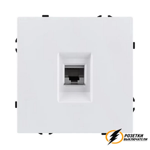 Розетка компьютерная rj45 cat 6 Brionilux Z белая глянцевая