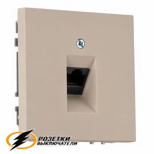 Розетка компьютерная rj45 cat 6 Liregus Modern кремовая матовая