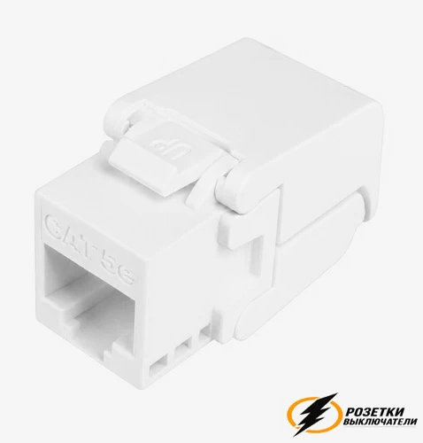 Розетка компьютерная rj45 двойная cat 5e Rikett белый сатин