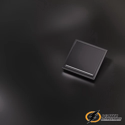 Накладка выключателя одноклавишного с подсветкой Voltum S70 Metal антрацит VLSM000211