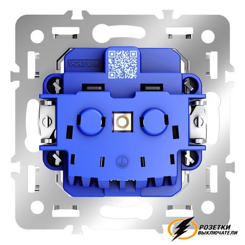 Розетка с заземлением 16а 250в Voltum S70 капучино VLS000614+VLS0401M